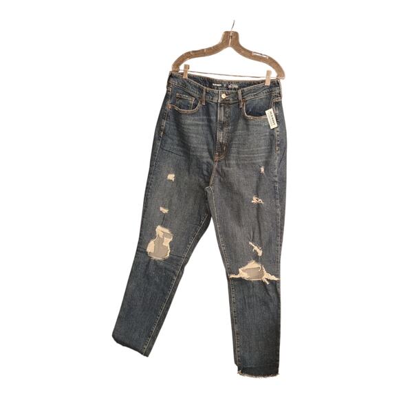 Old Navy‎ O.G. Straight High Rise Ankle Raw Hem Ripped Women's Size 16 Tall #6 - Picture 3 of 10